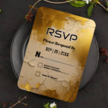 Carte de réponse de mariage élégante avec feuille 