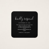 Carte de réponse de mariage élégante avec QR Code (Devant)