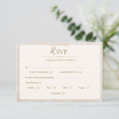Carte de réponse de mariage élégante classique - I (Debout devant)