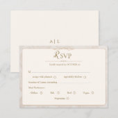Carte de réponse de mariage élégante classique - I (Devant / Derrière)