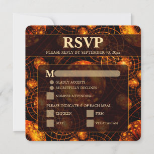 Carte de réponse de mariage élégante classique mod