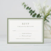 Carte de réponse de mariage élégante classique ver (Debout devant)