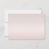 Carte de réponse de mariage élégante en marbre flo (Dos)