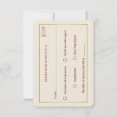Carte de réponse de mariage élégante et minimalist (Devant)
