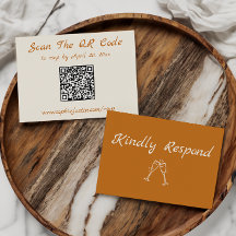Carte de réponse de mariage élégante et minimalist