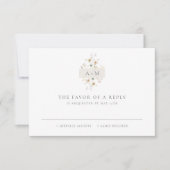 Carte de réponse de mariage élégante et simple ave (Devant)