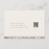 Carte de réponse de mariage Élégante Lily avec QR (Dos)