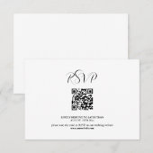 Carte de réponse de mariage élégante minimale (Devant / Derrière)