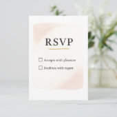 Carte de réponse de mariage élégante minimale – 3, (Debout devant)