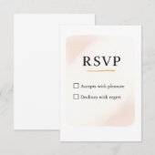 Carte de réponse de mariage élégante minimale – 3, (Devant / Derrière)