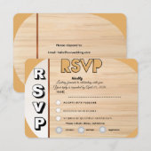 Carte de réponse de mariage élégante | Réponse per (Devant / Derrière)