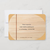 Carte de réponse de mariage élégante | Réponse per (Dos)