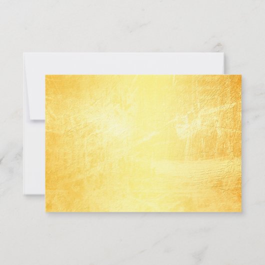 Carte de réponse de mariage élégants éléphants bla (Dos)