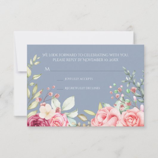 Carte de réponse de mariage Embrasse Mariage (Devant)