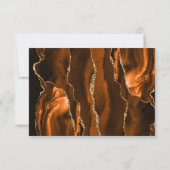 Carte de réponse de mariage en agate orange brûlé  (Dos)