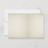 Carte de réponse de mariage en bois, toile de jute (Dos)