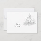 Carte de réponse de mariage en calligraphie d'égli (Dos)