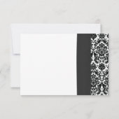 Carte de réponse de mariage en damassé avec gerber (Dos)