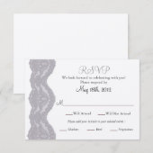 Carte de réponse de mariage en dentelle (Devant / Derrière)