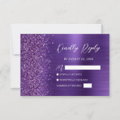 Carte de réponse de mariage en écriture scintillan (Devant)