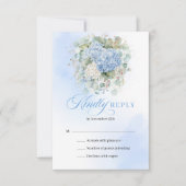 Carte de réponse de mariage en fleurs de eucalyptu (Devant)