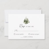 Carte de réponse de mariage en forêt de pins de mo (Devant)