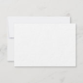 Carte de réponse de mariage en monogramme vert oli (Dos)