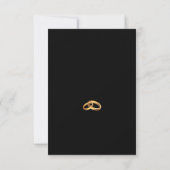 Carte de réponse de mariage en or noir (Dos)