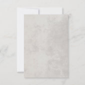 Carte de réponse de mariage en pierre grise cactus (Dos)