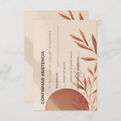 Carte de réponse de mariage espagnol Arche de terr (Devant / Derrière)