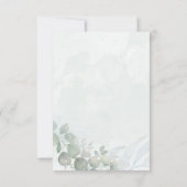 Carte de réponse de mariage eucalyptus vert sauge (Dos)