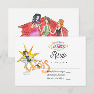 Carte de réponse de mariage fantaisiste à Las Vega