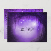 Carte de réponse de mariage fantasy forêt enchanté (Devant / Derrière)