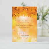 Carte de réponse de mariage Feuilles d'érable de s (Debout devant)