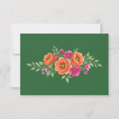Carte de réponse de mariage Fiesta  (Dos)
