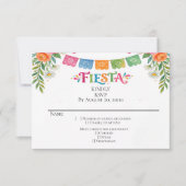 Carte de réponse de mariage Fiesta  (Devant)