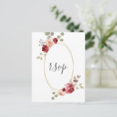 Carte de réponse de mariage fleur de eucalyptus de (Debout devant)