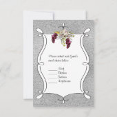 Carte de réponse de mariage | Fleur de feuillage e (Dos)