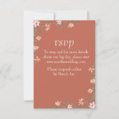 Carte de réponse de mariage Fleur de pêcher, lilas (Devant)