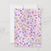 Carte de réponse de mariage Fleur de pêcher, lilas (Dos)