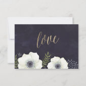 Carte de réponse de mariage Fleurs de nuit d'été (Dos)