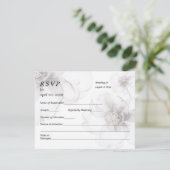 Carte de réponse de mariage Fleurs douces (Debout devant)