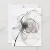 Carte de réponse de mariage Fleurs douces (Dos)