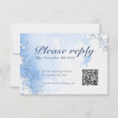 Carte de réponse de mariage flocon de neige hivern (Devant)