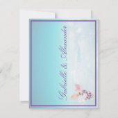 Carte de réponse de mariage Floral Above The Cloud (Dos)