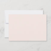 Carte de réponse de mariage floral Blush de printe (Dos)