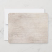 Carte de réponse de mariage floral bohème chic (Dos)