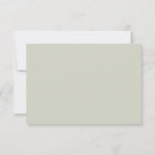 Carte de réponse de mariage floral rose blanc rust (Dos)