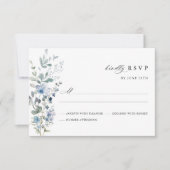 Carte de réponse de mariage florale à fleurs sauva (Devant)