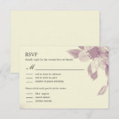 Carte de réponse de mariage florale aquarelle (Devant / Derrière)
